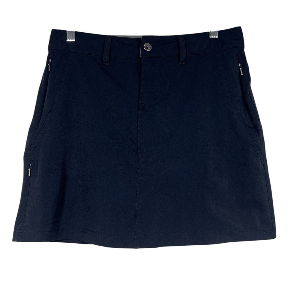 REI Sz 4 Skort Black Outdoor Hiking Skirt Shorts Zip Pockets Gorpcore Activewear